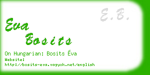 eva bosits business card